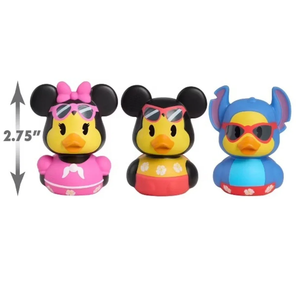 Disney Duckalooz Summer Ducks Set Of 3 Mickey Mouse Minnie Mouse Stitch NEW - Picture 3 of 15